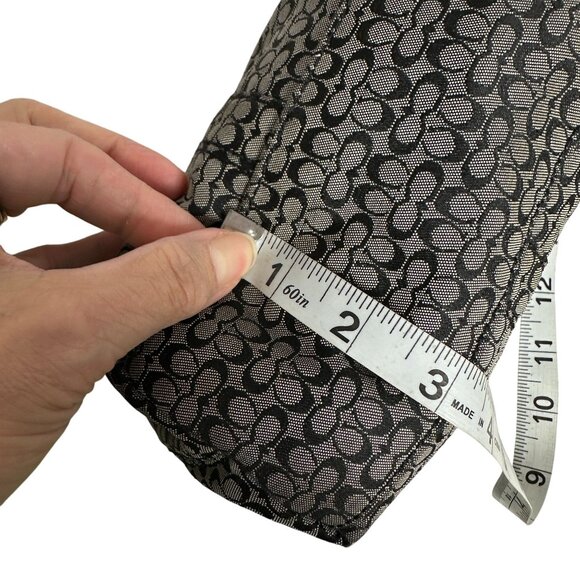 Vintage Coach Signature Mini C Canvas Leather Demi Mini Bag Shoulder Navy Y2K - Picture 9 of 11